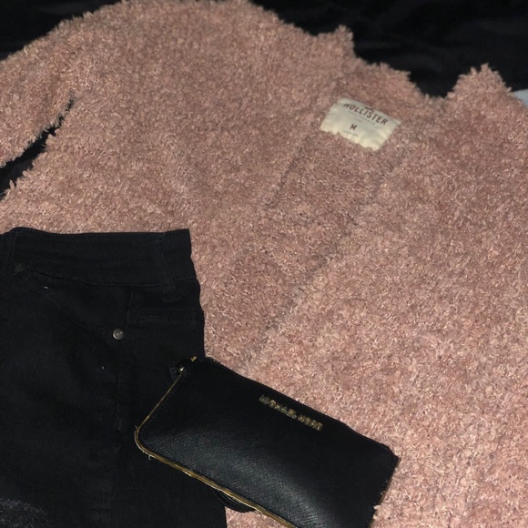 Hollister Sweaters - Hollister Fuzzy Cardigan (Pink)
